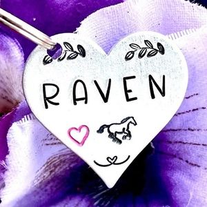 Hand Stamped Name Tag - Horse ID Tag- Horse Gift- Horse Name Tag - Personalized